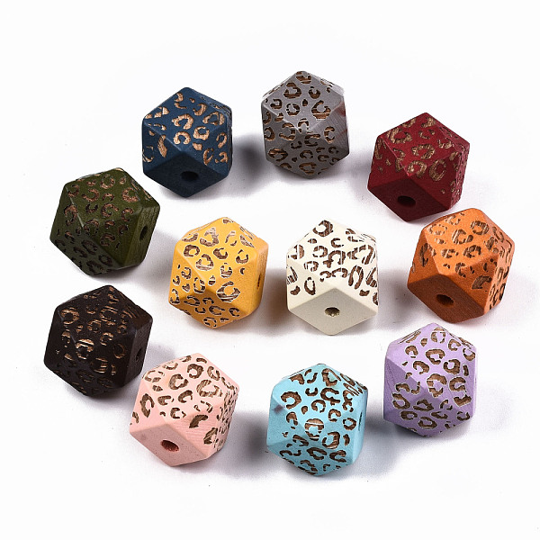 PandaHall Painted Natural Wood Beads, Laser Engraved Pattern, Faceted, Polygon with Leopard Print, Mixed Color, 16x15.5~16.5x15.5~16.5mm..., Multicolor
PandaHall Painted Natural Wood Beads, Laser Engraved Pattern, Faceted, Polygon with Leopard Print, Mixed Color, 16x15.5~16.5x15.5~16.5mm..., Multicolor