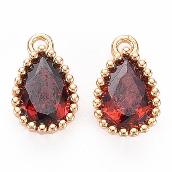 PandaHall Brass Inlaid Cubic Zirconia Charms, Nickel Free, Long-Lasting Plated, Real 18K Gold Plated, Teardrop, Orange Red, 8x5x2mm, Hole...
PandaHall Brass Inlaid Cubic Zirconia Charms, Nickel Free, Long-Lasting Plated, Real 18K Gold Plated, Teardrop, Orange Red, 8x5x2mm, Hole...