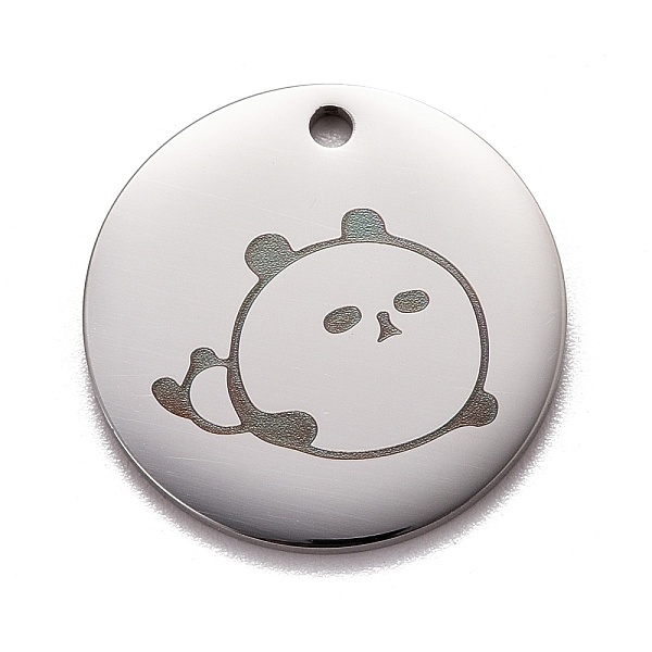 PandaHall Stainless Steel Pendant, Flat Round with Panda, Stainless Steel Color, 20x1mm, Hole: 1.6mm Stainless Steel Flat Round
PandaHall Stainless Steel Pendant, Flat Round with Panda, Stainless Steel Color, 20x1mm, Hole: 1.6mm Stainless Steel Flat Round