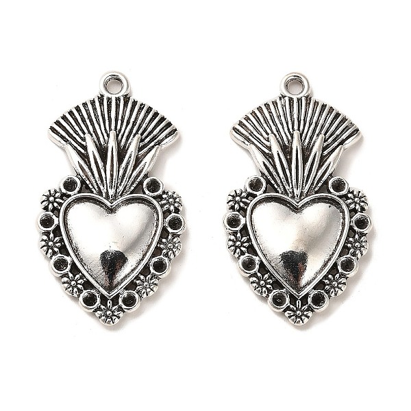 PandaHall Tibetan Style Alloy Pendant Rhinestone Setting, Cadmium Free & Lead Free, Heart, Antique Silver, 36x20x3mm, Hole: 2mm, about...
PandaHall Tibetan Style Alloy Pendant Rhinestone Setting, Cadmium Free & Lead Free, Heart, Antique Silver, 36x20x3mm, Hole: 2mm, about...
