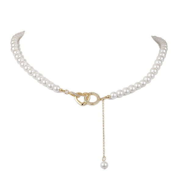 PandaHall Brass Micro Pave Clear Cubic Zirconia Heart Pendant Necklace, with Shell Pearl Round Beaded, Golden, 16.22 inch(41.2cm) Brass...
PandaHall Brass Micro Pave Clear Cubic Zirconia Heart Pendant Necklace, with Shell Pearl Round Beaded, Golden, 16.22 inch(41.2cm) Brass...