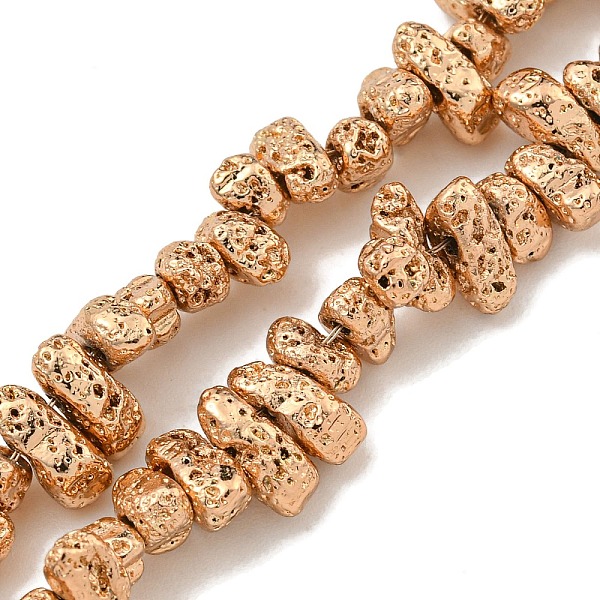 PandaHall Electroplated Natural Lava Rock Beads Strands, Chip, Light Gold Plated, 2~3x4~7x3~4mm, Hole: 1mm, about 136~141pcs/strand...
PandaHall Electroplated Natural Lava Rock Beads Strands, Chip, Light Gold Plated, 2~3x4~7x3~4mm, Hole: 1mm, about 136~141pcs/strand...