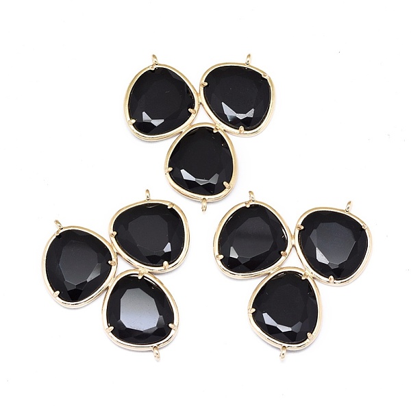 PandaHall Glass Chandelier Component Links, 3 Loop Connectors, with Brass Findings, Faceted, Golden, Black, 38~38.5x35x4mm, Hole: 1.2mm...
PandaHall Glass Chandelier Component Links, 3 Loop Connectors, with Brass Findings, Faceted, Golden, Black, 38~38.5x35x4mm, Hole: 1.2mm...