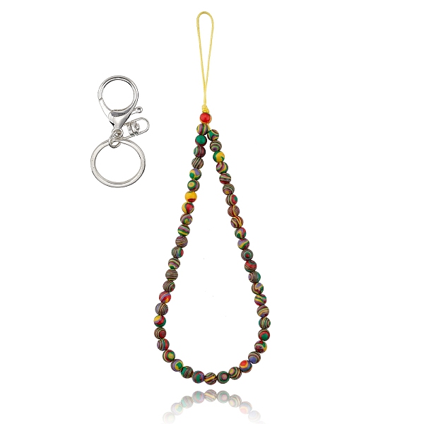 PandaHall Synthetic Malachite and Iron Alloy Lobster Claw Clasp Keychain, with Braided Nylon Thread, 27~27.5cm Malachite Others
PandaHall Synthetic Malachite and Iron Alloy Lobster Claw Clasp Keychain, with Braided Nylon Thread, 27~27.5cm Malachite Others