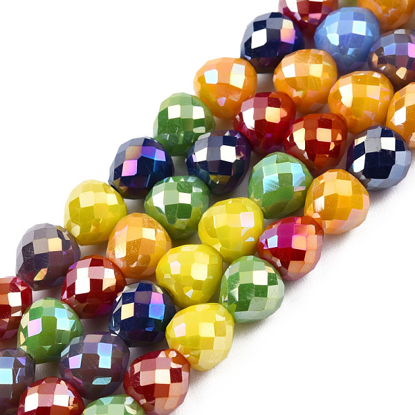 PandaHall Electroplate Opaque Solid Color Glass Beads Strands, AB Color Plated, Faceted, Strawberry, Colorful, 6x6mm, Hole: 1.2mm, about...
PandaHall Electroplate Opaque Solid Color Glass Beads Strands, AB Color Plated, Faceted, Strawberry, Colorful, 6x6mm, Hole: 1.2mm, about...