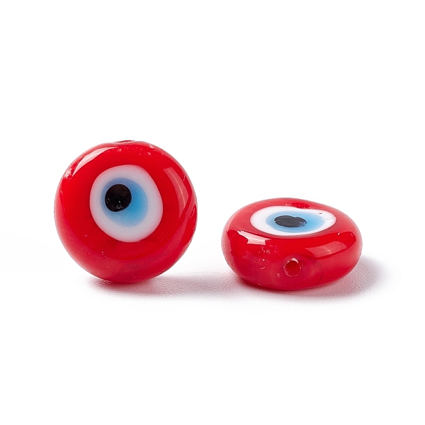 PandaHall Handmade Evil Eye Lampwork Beads, Half Drilled, Flat Round, Red, 12~12.5x5mm, Hole: 1.2mm Lampwork Flat Round Red
PandaHall Handmade Evil Eye Lampwork Beads, Half Drilled, Flat Round, Red, 12~12.5x5mm, Hole: 1.2mm Lampwork Flat Round Red