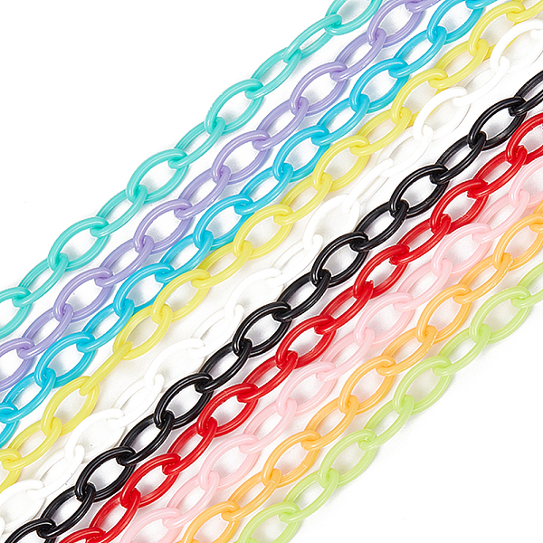 PandaHall SUNNYCLUE 40 Strands 10 Colors ABS Plastic Cable Chains, Oval, Mixed Color, 13x7x2mm, about 1.28~1.31 Feet(0.39~0.4m)/strand, 4..., Multicolor
PandaHall SUNNYCLUE 40 Strands 10 Colors ABS Plastic Cable Chains, Oval, Mixed Color, 13x7x2mm, about 1.28~1.31 Feet(0.39~0.4m)/strand, 4..., Multicolor