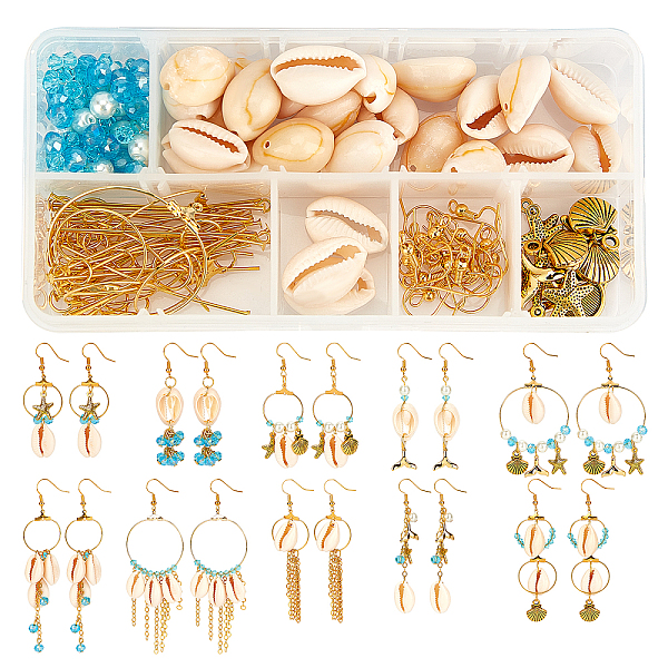 PandaHall SUNNYCLUE DIY Beach Themed Earring Making Kits, Including Glass & Cowrie Shell & Glass Pearl Beads, Brass & Alloy Pendants, Brass...
PandaHall SUNNYCLUE DIY Beach Themed Earring Making Kits, Including Glass & Cowrie Shell & Glass Pearl Beads, Brass & Alloy Pendants, Brass...