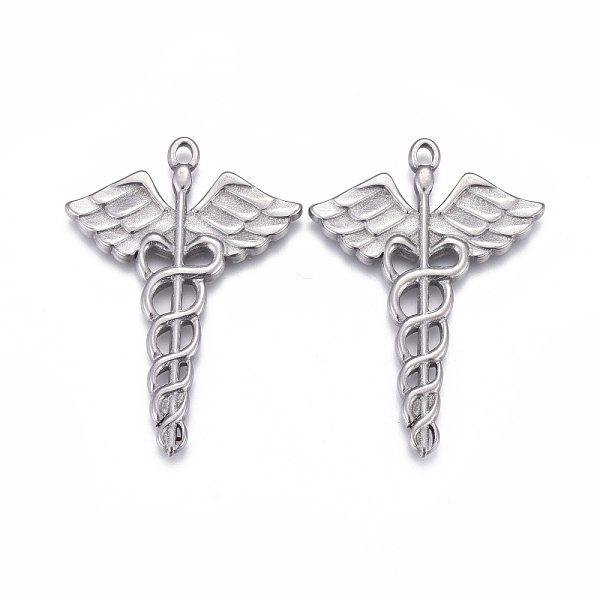 PandaHall 304 Stainless Steel Pendants, Caduceus Symbol for Medicine, Stainless Steel Color, 35x25x2mm, Hole: 1.6mm 304 Stainless Steel...
PandaHall 304 Stainless Steel Pendants, Caduceus Symbol for Medicine, Stainless Steel Color, 35x25x2mm, Hole: 1.6mm 304 Stainless Steel...