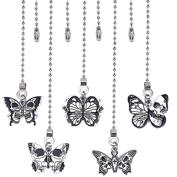 PandaHall CRASPIRE 10Pcs 5 Style Halloween Ceiling Fan Pull Chain Extender Skull Butterfly Charm Pendant 12.6 Inch Decorative Extension..., Black
PandaHall CRASPIRE 10Pcs 5 Style Halloween Ceiling Fan Pull Chain Extender Skull Butterfly Charm Pendant 12.6 Inch Decorative Extension..., Black