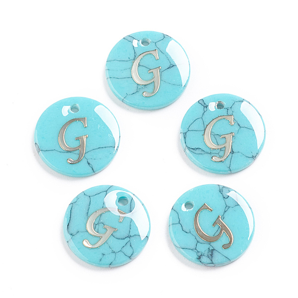 PandaHall Synthetic Turquoise Charms, with Plastic Letter, Flat Round, Letter.G, 15x2mm, Hole: 1.5mm Synthetic Turquoise Letter G
PandaHall Synthetic Turquoise Charms, with Plastic Letter, Flat Round, Letter.G, 15x2mm, Hole: 1.5mm Synthetic Turquoise Letter G