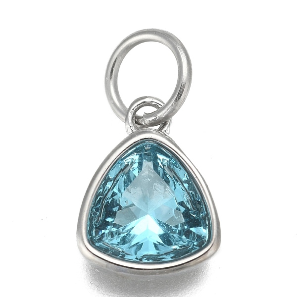 PandaHall 304 Stainless Steel Cubic Zirconia Pendant, Triangle, Stainless Steel Color, Dark Turquoise, 12.5x9.5x5mm, Hole: 5mm Stainless...
PandaHall 304 Stainless Steel Cubic Zirconia Pendant, Triangle, Stainless Steel Color, Dark Turquoise, 12.5x9.5x5mm, Hole: 5mm Stainless...