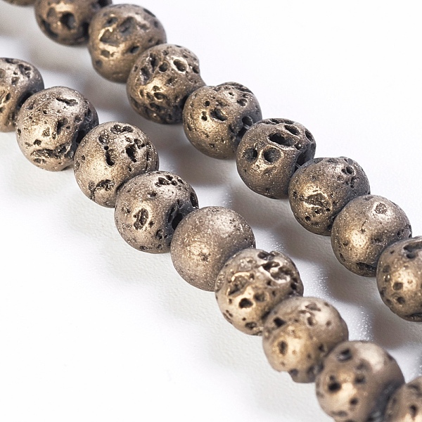 PandaHall Vacuum Plating Electroplated Natural Lava Rock Bead Strands, Dyed, Round, Antique Bronze Plated, 4.5~5mm, Hole: 1mm, about...
PandaHall Vacuum Plating Electroplated Natural Lava Rock Bead Strands, Dyed, Round, Antique Bronze Plated, 4.5~5mm, Hole: 1mm, about...