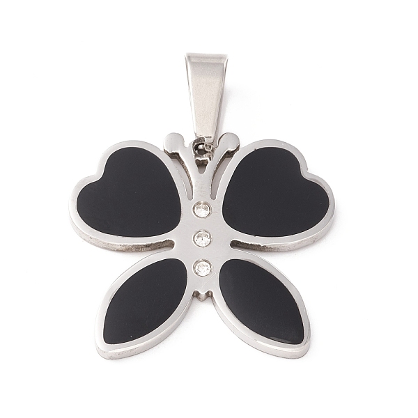 PandaHall 304 Stainless Steel Enamel Pendants, with Rhinestone, Butterfly, Stainless Steel Color, 27x29.5x2mm, Hole: 9.5x4.5mm Stainless..., Black
PandaHall 304 Stainless Steel Enamel Pendants, with Rhinestone, Butterfly, Stainless Steel Color, 27x29.5x2mm, Hole: 9.5x4.5mm Stainless..., Black