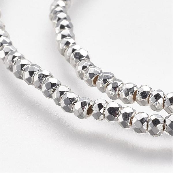 PandaHall Non-magnetic Synthetic Hematite Beads Strands, Grade A, Faceted, Rondelle, Platinum Plated, 3x2mm, Hole: 1mm, about 184pcs/strand...
PandaHall Non-magnetic Synthetic Hematite Beads Strands, Grade A, Faceted, Rondelle, Platinum Plated, 3x2mm, Hole: 1mm, about 184pcs/strand...