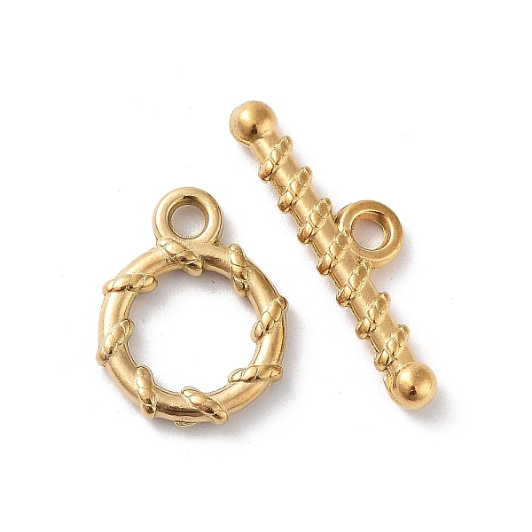 PandaHall Ion Plating(IP) 304 Stainless Steel Ring Toggle Clasps, Real 18K Gold Plated, 13x10x2mm, Hole: 1.6mm, Bar: 5.5x19x2, Hole: 1.6mm...
PandaHall Ion Plating(IP) 304 Stainless Steel Ring Toggle Clasps, Real 18K Gold Plated, 13x10x2mm, Hole: 1.6mm, Bar: 5.5x19x2, Hole: 1.6mm...