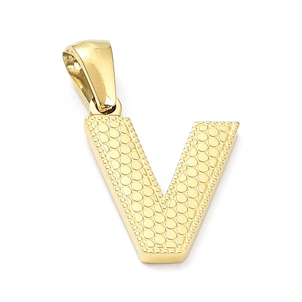 PandaHall Ion Plating(IP) 316L Surgical Stainless Steel Pendants, Real 18K Gold Plated, Letter Charm, Textured, Letter V, 17x13.5x1.6mm...
PandaHall Ion Plating(IP) 316L Surgical Stainless Steel Pendants, Real 18K Gold Plated, Letter Charm, Textured, Letter V, 17x13.5x1.6mm...