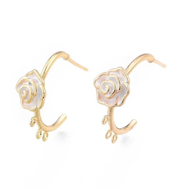 PandaHall Brass Enamel Stud Earring Findings, with Vertical Loops, Flower, Cadmium Free & Nickel Free & Lead Free, Real 18K Gold Plated...
PandaHall Brass Enamel Stud Earring Findings, with Vertical Loops, Flower, Cadmium Free & Nickel Free & Lead Free, Real 18K Gold Plated...