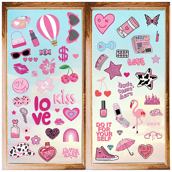 PandaHall CRASPIRE 8 Styles Pink Fashion Wall Stickers PVC Window Stickers Decals Waterproof Self Adhesive Cling Peel and Stick for Home...
PandaHall CRASPIRE 8 Styles Pink Fashion Wall Stickers PVC Window Stickers Decals Waterproof Self Adhesive Cling Peel and Stick for Home...
