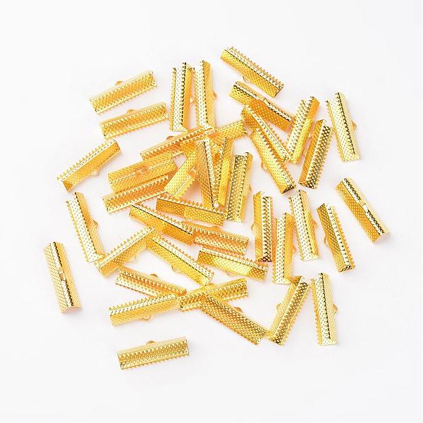 PandaHall Iron Ribbon Crimp Ends, Cadmium Free & Nickel Free & Lead Free, Golden, 8x25mm, Hole: 1.6mm Iron
PandaHall Iron Ribbon Crimp Ends, Cadmium Free & Nickel Free & Lead Free, Golden, 8x25mm, Hole: 1.6mm Iron