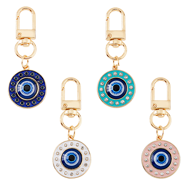 PandaHall DICOSMETIC 4Pcs 4 Colors Round Evil Eye Rhinestone Enamel Pendant Decorations, with Alloy Findings, for Keychain, Purse, Backpack..., Multicolor
PandaHall DICOSMETIC 4Pcs 4 Colors Round Evil Eye Rhinestone Enamel Pendant Decorations, with Alloy Findings, for Keychain, Purse, Backpack..., Multicolor