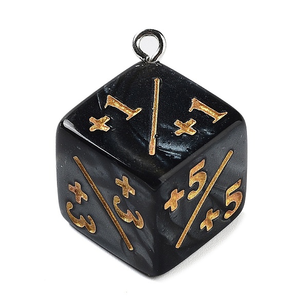 PandaHall Opaque Resin Pendants, Dice Charms, with Platinum Tone Iron Loops, Black, 29x22x15.5~16mm, Hole: 2mm Iron+Resin Dice Black
PandaHall Opaque Resin Pendants, Dice Charms, with Platinum Tone Iron Loops, Black, 29x22x15.5~16mm, Hole: 2mm Iron+Resin Dice Black