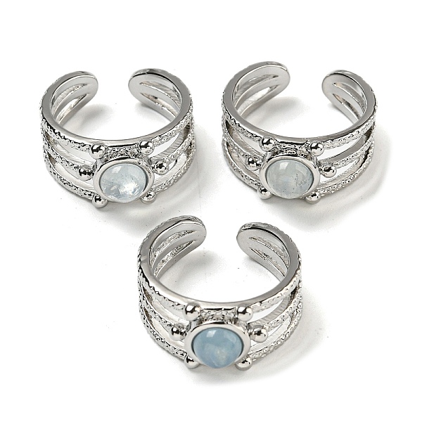 PandaHall Natural Aquamarine Adjustable Rings, with Platinum Brass Findings, Long-Lasting Plated, Jewely for Women, Adjustable Aquamarine
PandaHall Natural Aquamarine Adjustable Rings, with Platinum Brass Findings, Long-Lasting Plated, Jewely for Women, Adjustable Aquamarine