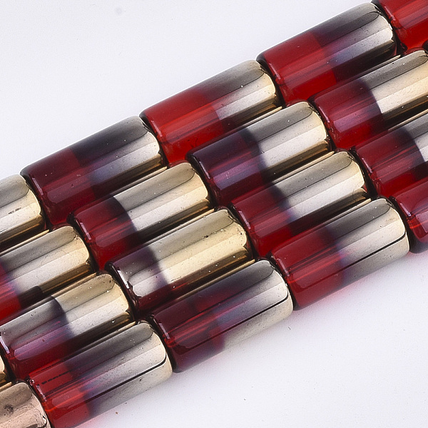 PandaHall Half Electroplate Glass Beads Strands, Column, Red, 19.5~20x10mm, Hole: 1.4mm, about 15~17pcs/strand, 13.39 inch(34cm) Glass...
PandaHall Half Electroplate Glass Beads Strands, Column, Red, 19.5~20x10mm, Hole: 1.4mm, about 15~17pcs/strand, 13.39 inch(34cm) Glass...