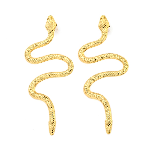 PandaHall Ion Plating(IP) 304 Stainless Steel Dangle Studs Earring, Snake, Real 18K Gold Plated, 75x30mm 304 Stainless Steel Snake
PandaHall Ion Plating(IP) 304 Stainless Steel Dangle Studs Earring, Snake, Real 18K Gold Plated, 75x30mm 304 Stainless Steel Snake