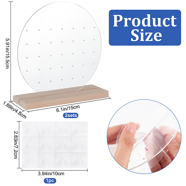 PandaHall Round Transparent Acrylic Earring Stud Display Stand, Jewelry Organizer Holder for Earring Storage, with Wood Base, Clear, Finish...
PandaHall Round Transparent Acrylic Earring Stud Display Stand, Jewelry Organizer Holder for Earring Storage, with Wood Base, Clear, Finish...