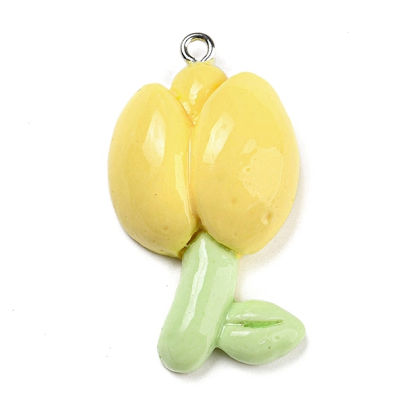 PandaHall Opaque Resin Pendants, Flower Charms, with Platinum Tone Iron Loops, Champagne Yellow, 38x21x10mm, Hole: 1.5mm Iron+Resin Flower
PandaHall Opaque Resin Pendants, Flower Charms, with Platinum Tone Iron Loops, Champagne Yellow, 38x21x10mm, Hole: 1.5mm Iron+Resin Flower