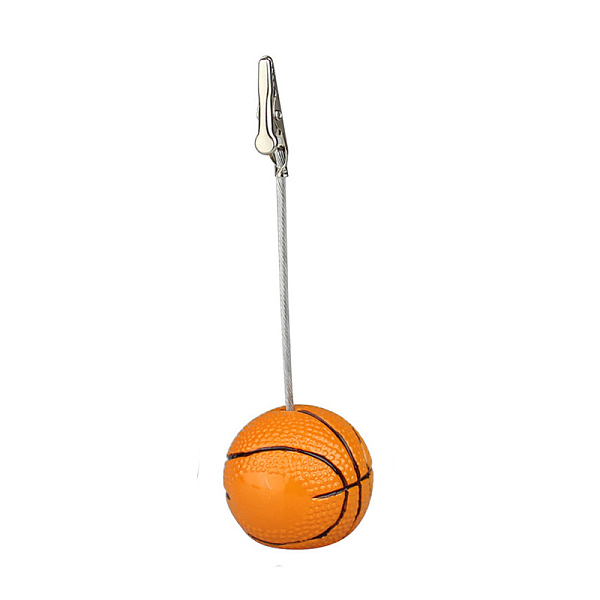 PandaHall Resin Name Card Holder, Photo Memo Holder, with Iron Alligator Clips, Basketball, Dark Orange, 122mm Resin
PandaHall Resin Name Card Holder, Photo Memo Holder, with Iron Alligator Clips, Basketball, Dark Orange, 122mm Resin