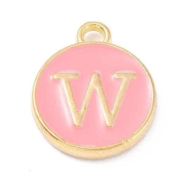 PandaHall Golden Plated Alloy Enamel Charms, Enamelled Sequins, Flat Round with Alphabet, Letter.W, Pink, 14x12x2mm, Hole: 1.5mm...
PandaHall Golden Plated Alloy Enamel Charms, Enamelled Sequins, Flat Round with Alphabet, Letter.W, Pink, 14x12x2mm, Hole: 1.5mm...