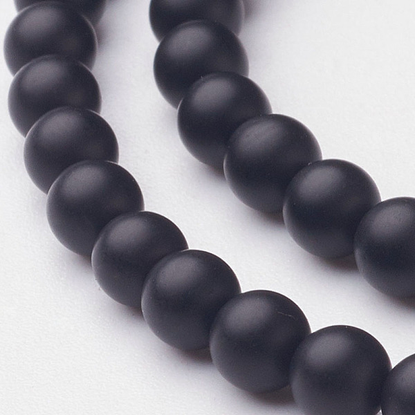 PandaHall Natural Black Agate Beads Strands, Grade A, Frosted, Round, Dyed & Heated, 4mm, Hole: 1mm, about 95pcs/strand, 15.5 inch Black...
PandaHall Natural Black Agate Beads Strands, Grade A, Frosted, Round, Dyed & Heated, 4mm, Hole: 1mm, about 95pcs/strand, 15.5 inch Black...