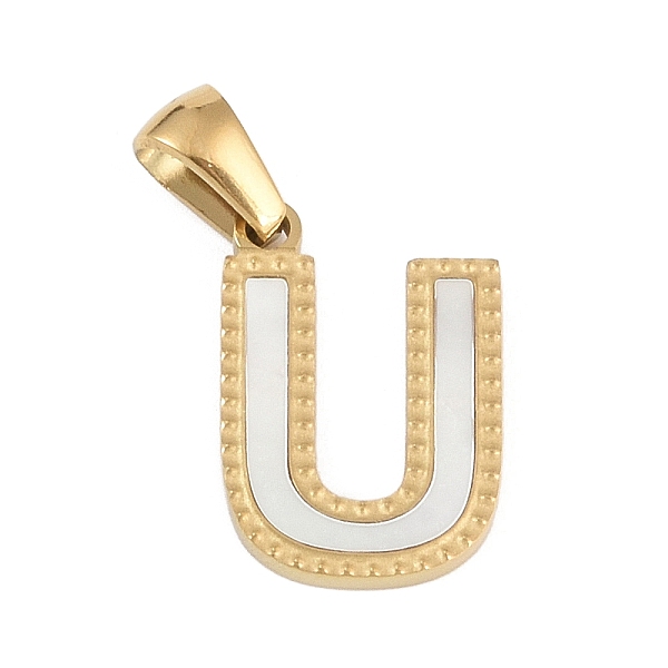 PandaHall Natural White Shell Alphabet Pendants, Ion Plating(IP) Real 18K Gold Plated 304 Stainless Steel Charms, Letter U, 17x11.5x1.5mm...
PandaHall Natural White Shell Alphabet Pendants, Ion Plating(IP) Real 18K Gold Plated 304 Stainless Steel Charms, Letter U, 17x11.5x1.5mm...