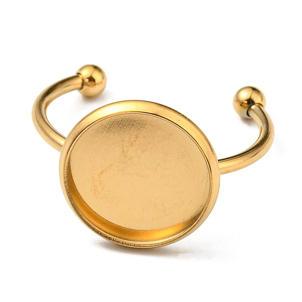 PandaHall Ion Plating(IP) 304 Stainless Steel Open Cuff Ring Findings, Bezel Cup Ring Settings with 201 Stainless Steel Tray, Flat Round...
PandaHall Ion Plating(IP) 304 Stainless Steel Open Cuff Ring Findings, Bezel Cup Ring Settings with 201 Stainless Steel Tray, Flat Round...
