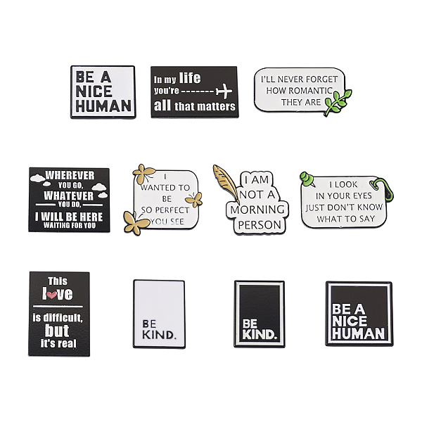PandaHall Biyun 11Pcs 11 Style Motivational Enamel Pins, Rectangle & Square Alloy Badges for Backpack Clothes, Electrophoresis Black, Mixed..., Multicolor
PandaHall Biyun 11Pcs 11 Style Motivational Enamel Pins, Rectangle & Square Alloy Badges for Backpack Clothes, Electrophoresis Black, Mixed..., Multicolor