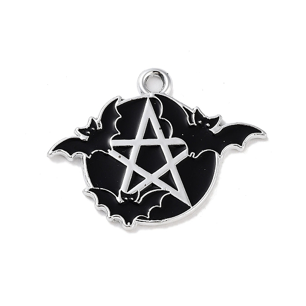 PandaHall Halloween Alloy Enamel Pendants, Platinum, Flat Round with Star, 28x22x1.3mm, Hole: 2mm Alloy+Enamel Flat Round
PandaHall Halloween Alloy Enamel Pendants, Platinum, Flat Round with Star, 28x22x1.3mm, Hole: 2mm Alloy+Enamel Flat Round