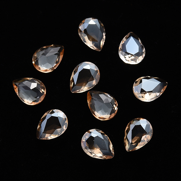 PandaHall Teardrop Transparent Glass Cabochons, Nail Art Decoration Accessories, Faceted, Goldenrod, 8x6x3.5mm Glass Teardrop Gold
PandaHall Teardrop Transparent Glass Cabochons, Nail Art Decoration Accessories, Faceted, Goldenrod, 8x6x3.5mm Glass Teardrop Gold