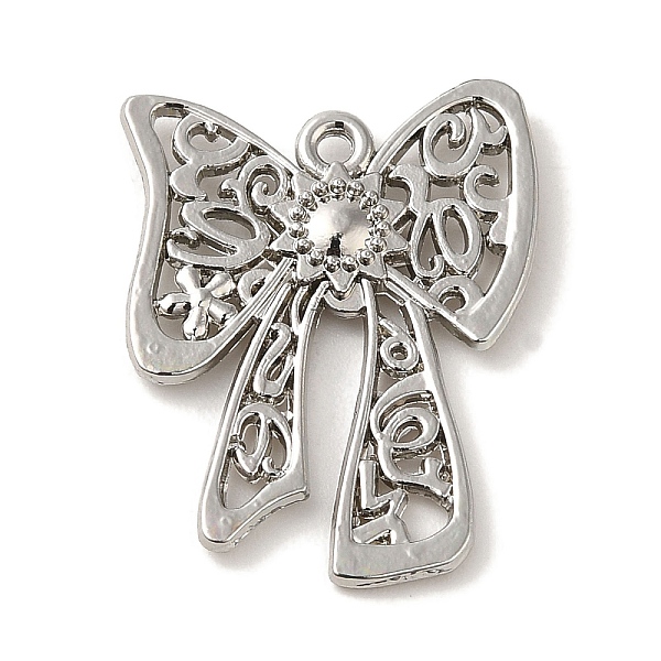 PandaHall Rack Plating Alloy Pendants, Cadmium Free & Nickel Free & Lead Free, Bowknot, Platinum, 24.5x19x2.5mm, Hole: 1.4mm Alloy Bowknot
PandaHall Rack Plating Alloy Pendants, Cadmium Free & Nickel Free & Lead Free, Bowknot, Platinum, 24.5x19x2.5mm, Hole: 1.4mm Alloy Bowknot