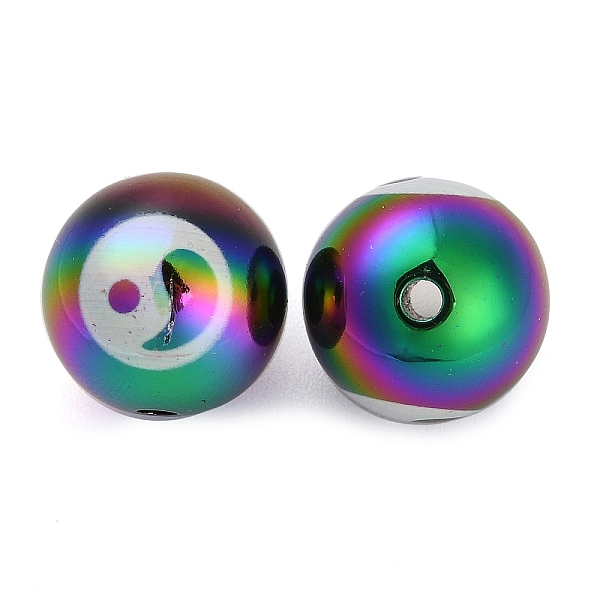 PandaHall UV Plating Opaque Rainbow Iridescent Acrylic Beads, Round with Tai Ji, Colorful, 15.5mm, Hole: 2.3mm Acrylic Round
PandaHall UV Plating Opaque Rainbow Iridescent Acrylic Beads, Round with Tai Ji, Colorful, 15.5mm, Hole: 2.3mm Acrylic Round