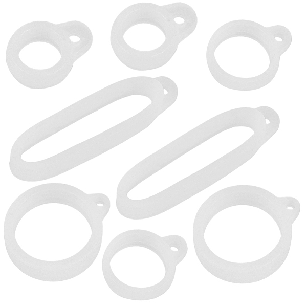 PandaHall CRASPIRE 60Pcs 4 Style Silicone Pendant, for Electronic stylus & Lighter Making, Ring/Oval, Clear, 16~46x8~24.5x6~7mm, Hole...
PandaHall CRASPIRE 60Pcs 4 Style Silicone Pendant, for Electronic stylus & Lighter Making, Ring/Oval, Clear, 16~46x8~24.5x6~7mm, Hole...
