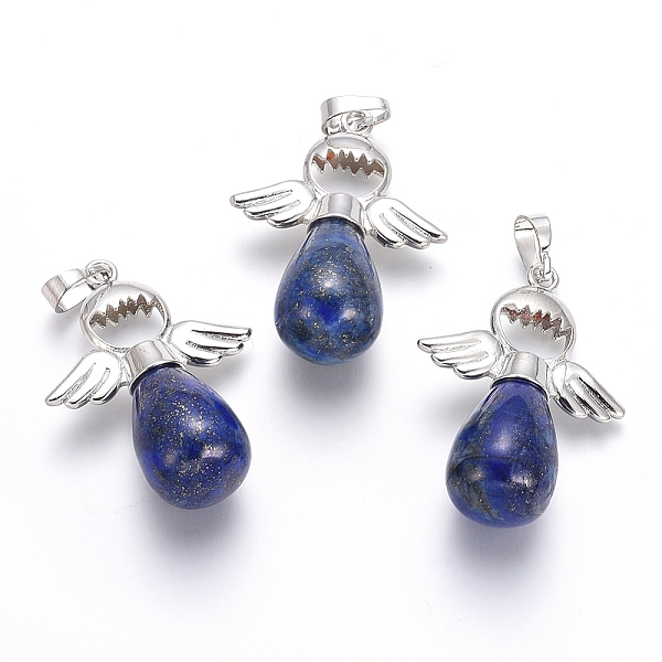 PandaHall Natural Lapis Lazuli Pendants, with Platinum Tone Brass Findings, Angel, 39x28x14mm, Hole: 5x7mm Lapis Lazuli Angel & Fairy
PandaHall Natural Lapis Lazuli Pendants, with Platinum Tone Brass Findings, Angel, 39x28x14mm, Hole: 5x7mm Lapis Lazuli Angel & Fairy