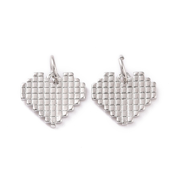 PandaHall Brass Charms, with Jump Ring, Cadmium Free & Lead Free, Heart, Platinum, 10x12x1mm, Hole: 3mm Brass Heart
PandaHall Brass Charms, with Jump Ring, Cadmium Free & Lead Free, Heart, Platinum, 10x12x1mm, Hole: 3mm Brass Heart