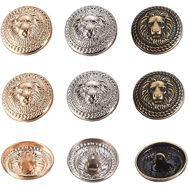 PandaHall Olycraft Alloy Shank Button, Flat Round with Lion, Mixed Color, 25mmx11.5mm, Hole: 2.5mm, 30pcs/box Alloy Flat Round
PandaHall Olycraft Alloy Shank Button, Flat Round with Lion, Mixed Color, 25mmx11.5mm, Hole: 2.5mm, 30pcs/box Alloy Flat Round