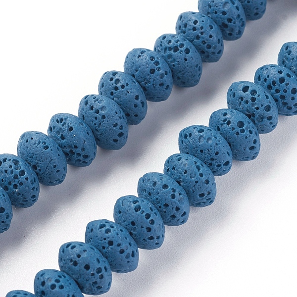 PandaHall Natural Lava Rock Beads Strands, Dyed, Rondelle, Steel Blue, 9x5~5.5mm, Hole: 2mm, about 37 pcs/Strand, 7.87 inch(20cm) Lava Rock...
PandaHall Natural Lava Rock Beads Strands, Dyed, Rondelle, Steel Blue, 9x5~5.5mm, Hole: 2mm, about 37 pcs/Strand, 7.87 inch(20cm) Lava Rock...