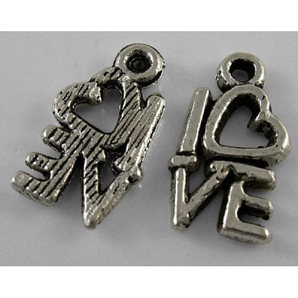 PandaHall Valentine Gifts Ideas Tibetan Style Alloy Pendants, Lead Free, Cadmium Free and Nickel Free, Heart with Love, Antique Silver, 8mm...
PandaHall Valentine Gifts Ideas Tibetan Style Alloy Pendants, Lead Free, Cadmium Free and Nickel Free, Heart with Love, Antique Silver, 8mm...