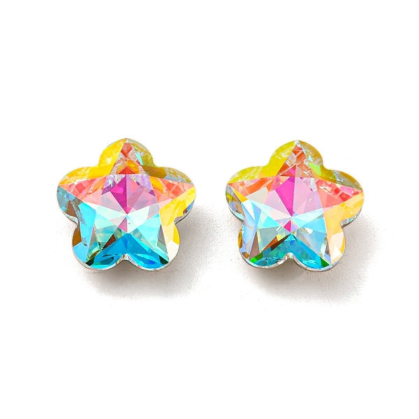 PandaHall Glass Rhinestone Cabochons, Point Back & Back Plated, Faceted, Flower, Crystal AB, 12x12x6mm Glass Rhinestone Flower Clear
PandaHall Glass Rhinestone Cabochons, Point Back & Back Plated, Faceted, Flower, Crystal AB, 12x12x6mm Glass Rhinestone Flower Clear