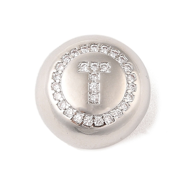 PandaHall Rack Plating Brass & Cubic Zirconia Pendants, Cadmium Free & Lead Free, Long-Lasting Plated, Flat Round with Letter, Letter T..., Clear
PandaHall Rack Plating Brass & Cubic Zirconia Pendants, Cadmium Free & Lead Free, Long-Lasting Plated, Flat Round with Letter, Letter T..., Clear