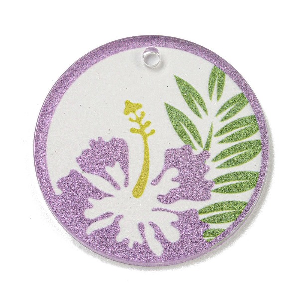 PandaHall Opaque Acrylic Pendants, Flat Round with Flower, Orchid, 45x3mm, Hole: 3.5mm Acrylic Flat Round Purple
PandaHall Opaque Acrylic Pendants, Flat Round with Flower, Orchid, 45x3mm, Hole: 3.5mm Acrylic Flat Round Purple